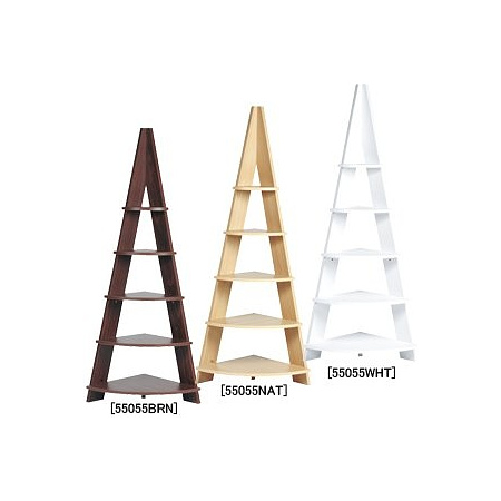 コーナーラック5段 ブラウン