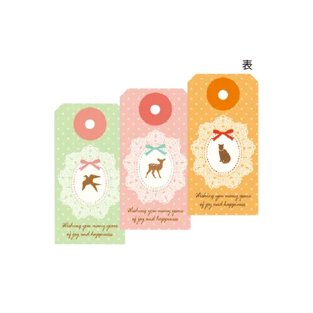 19-2513 タグセット ガーリーアニマル 30枚入×5セット