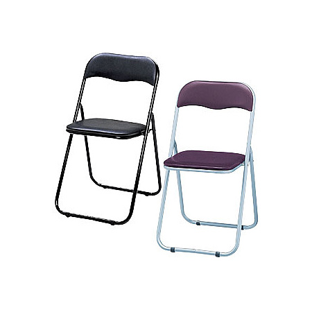 折りたたみパイプイス (9) ブラック