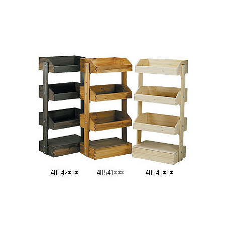 3段BOX什器 無塗装 57030