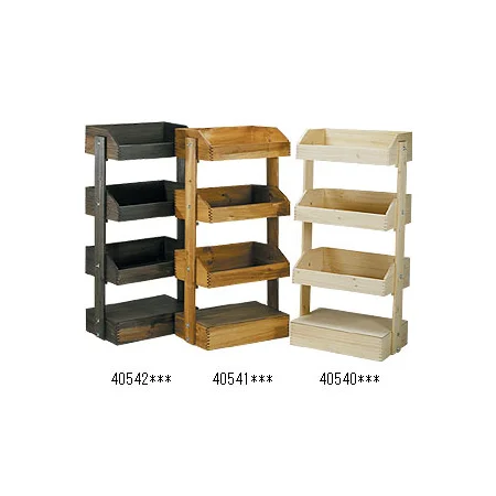 3段BOX什器 無塗装 57030