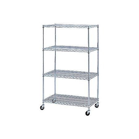 ワイヤーラック 4段 （H1590） W907 キャスター付