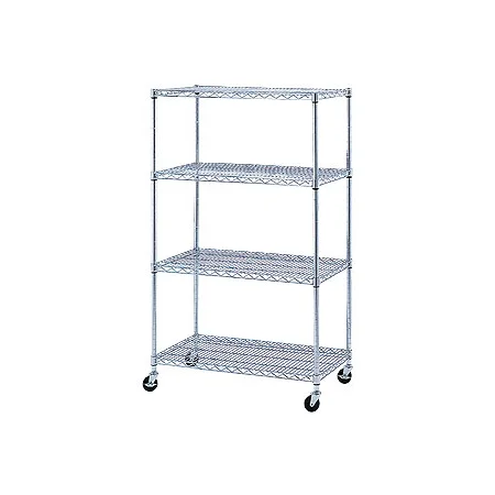 ワイヤーラック 4段 （H1590） キャスター付