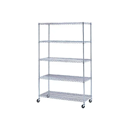 ワイヤーラック 5段 （H1590） キャスター付