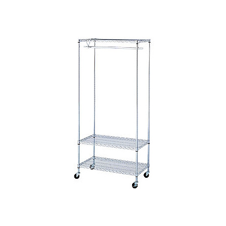 ワイヤーラック H1900 棚・丸バー展開 W1219