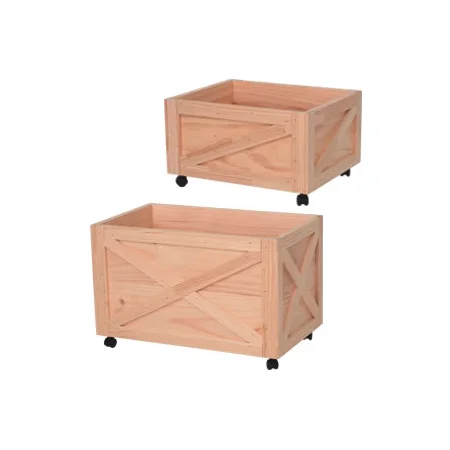 木製ボックス キャスター付 小