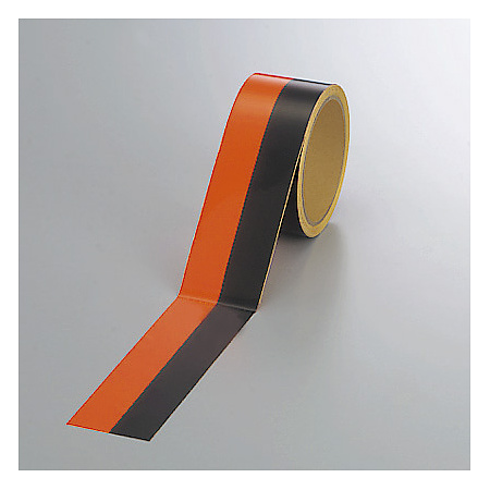 蛍光トラテープ (セパ付) 直線タイプ 50mm幅×5m巻 (374-09)