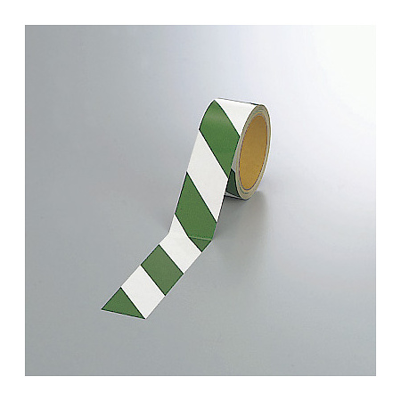 反射トラテープ (セパ付) 白/緑 45mm幅×10m巻 (374-14)