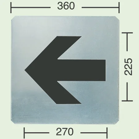 吹付け用プレート 矢印 亜鉛メッキ鋼板