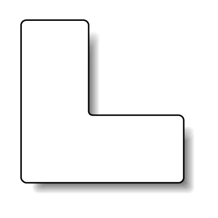 置場表示ステッカー 4枚1組 120×120mm(50mm幅)