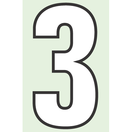 路面用番号表示 3 合成ゴム 280×1.2mm厚 (834-53)