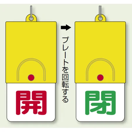 回転式両面表示板 開 (赤字) ・閉 (緑字) (857-32)