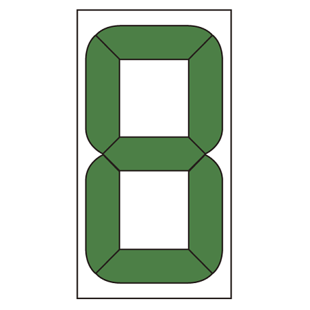 デジタル数字型無災害記録表用交換用数字版(大) 180×96mm (899-37)