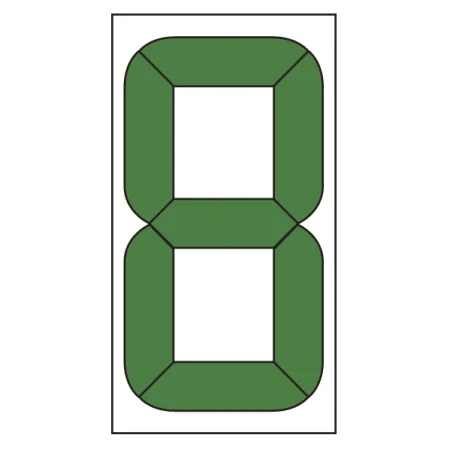 デジタル数字型無災害記録表用交換用数字版 100×48mm (899-34)