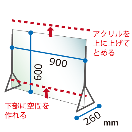 ■寸法図:ディフェンスパネル600×900タイプ