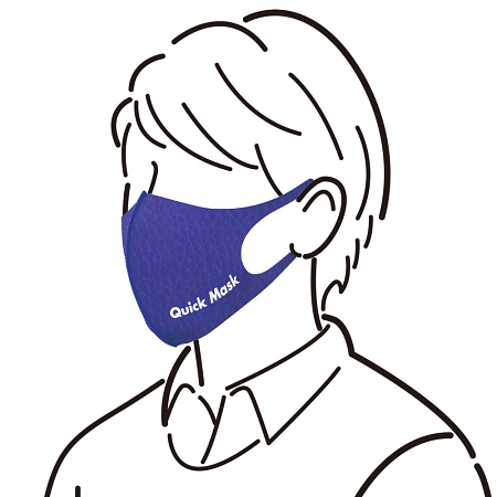 ■クイックマスク 着用イメージイラスト