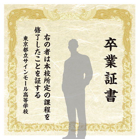 デザイン写真 - 【デザインNo.3-1】卒業証書風デザイン フォトスポット背景幕 和紙柄 印刷製作代 3×3タイプ用 (※本体別途)