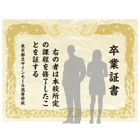 デザイン写真 - 【デザインNo.3-2】卒業証書風デザイン フォトスポット背景幕 和紙柄 印刷製作代 3×4タイプ用 (※本体別途)