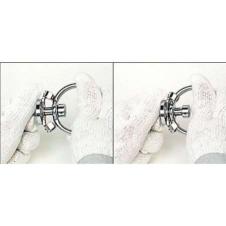 ■使用方法1.リングホルダーに回転リングをはめ込み、固定します。