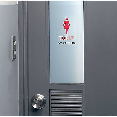 ■使用例／透明ステッカー（大）　女子用トイレ