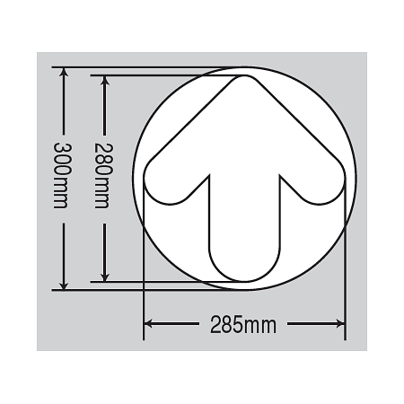 ■寸法図／床面貼付蓄光ステッカー