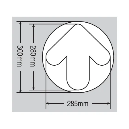 ■寸法図／床面貼付蓄光ステッカー