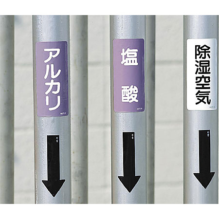 ■使用例／JIS配管識別ステッカー