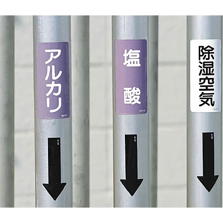 ■使用例／JIS配管識別ステッカー