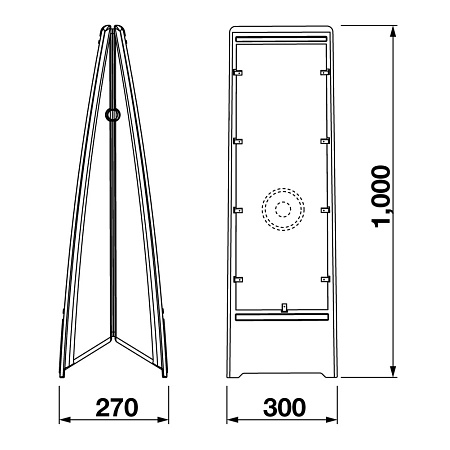 ■ユニオンサイン(UNI-02)の寸法図