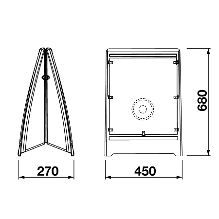 ■ユニオンサイン(UNI-03)の寸法図
