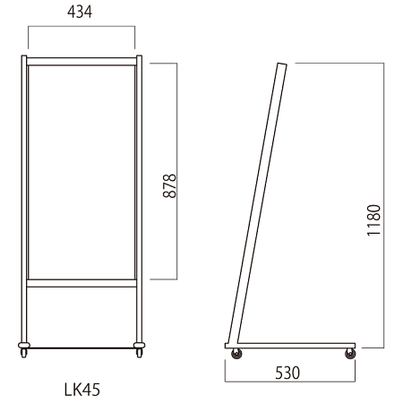 ■ルック450幅 寸法図