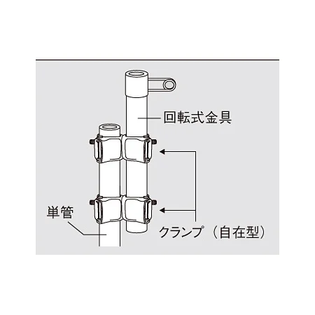 ■回転式金具の設置例