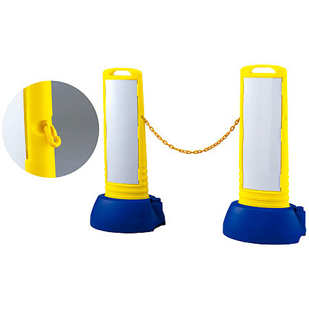 ■別売のジョイントとプラスチックチェーンを使用して、バリケードとして使用できます。