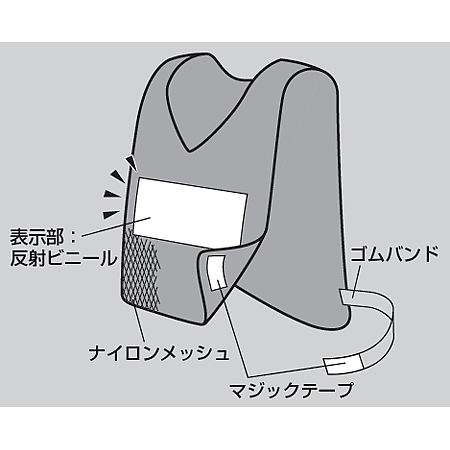 ■構造図／反射ベスト(防犯)