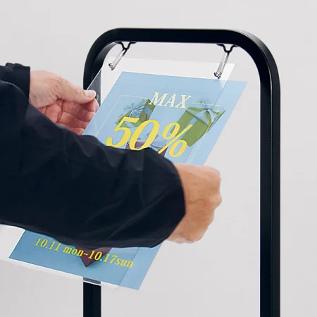 ■用紙をクリアファイルにスライドセット