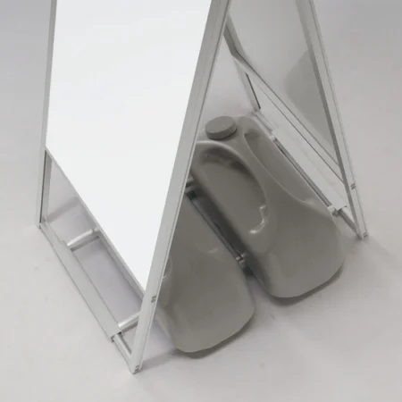 ■保持パイプ、ポリウエイト設置時 ※別売です。※ウエイトはH900:2個、H1200:3個設置できます。