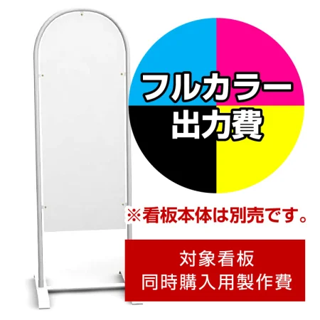 レッツRM用印刷制作費 IJ出力＋UVマットラミネート加工込 ※看板本体別売
