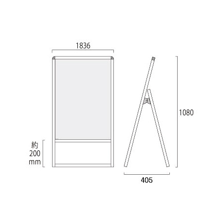 ■1800×900【片面】タイプ図面