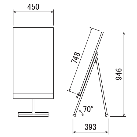 ■図面：450×750タイプのパネルセット時