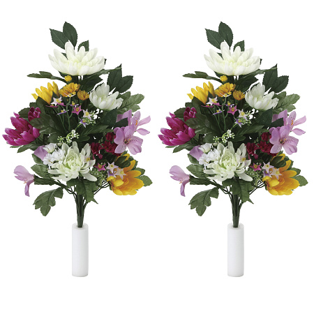 光触媒 人工観葉植物 造花 上仏花大2個セット (高さ46cm)