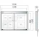 壁付アルミ掲示板  AGP-1510W(幅1534mm) 照明なし ダークブロンズ AGP-1510W(B)