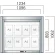 跳ね上げ式 壁付型 アルミ掲示板 AGS-1210W/1510W/1810W AGS-1210W(幅1234mm) LED付 シルバーつや消し (AGS-1210W(LED-S))