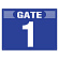 ゲート表示板 ヨコ GATE　 1 (305-300)