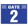 ゲート表示板 ヨコ GATE　 2 (305-301)