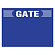 ゲート表示板 ヨコ GATE　 無地 (305-304)