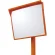 道路設置用角型カーブミラー 一面鏡 ポールセット 500×600mm アクリル (384-28)