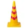 反射コーン 700mmH 黄反射材赤 (385-06A)