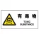 ヨコ型 JIS規格安全標識 200×400 有毒物 (818-07B)