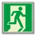 高輝度蓄光標識 避難口 C200級 ルミット 右向き 壁面用(樹脂フレーム付) (836-06)
