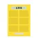 フリー伝言板 A4横6枚 黄 (867-64Y)